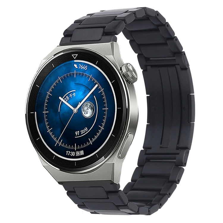 For Huawei Watch GT3 Pro 46mm / Watch GT3 46mm H-Shaped Folding Buckle Stainless Steel Metal Watch Band(Black) - free shipping - PMc TechLife - Order now!