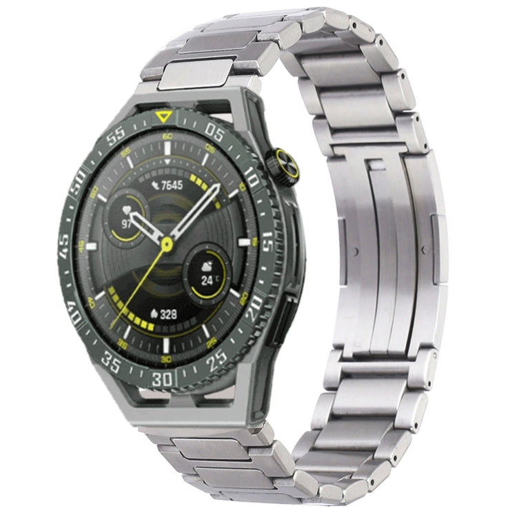 For Huawei Watch GT3 SE H-Shaped Folding Buckle Stainless Steel Metal Watch Band(Silver) - Watch Bands by PMc TechLife | Online Shopping South Africa | PMc TechLife | Buy Now Pay Later Mobicred
