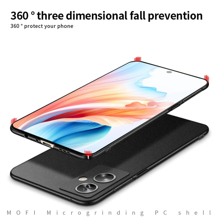 For OPPO A2 / A79 5G MOFI Fandun Series Frosted PC Ultra-thin All-inclusive Phone Case(Black) - OPPO Cases by MOFI | Online Shopping South Africa | PMC TechLife | Buy Now Pay Later Mobicred