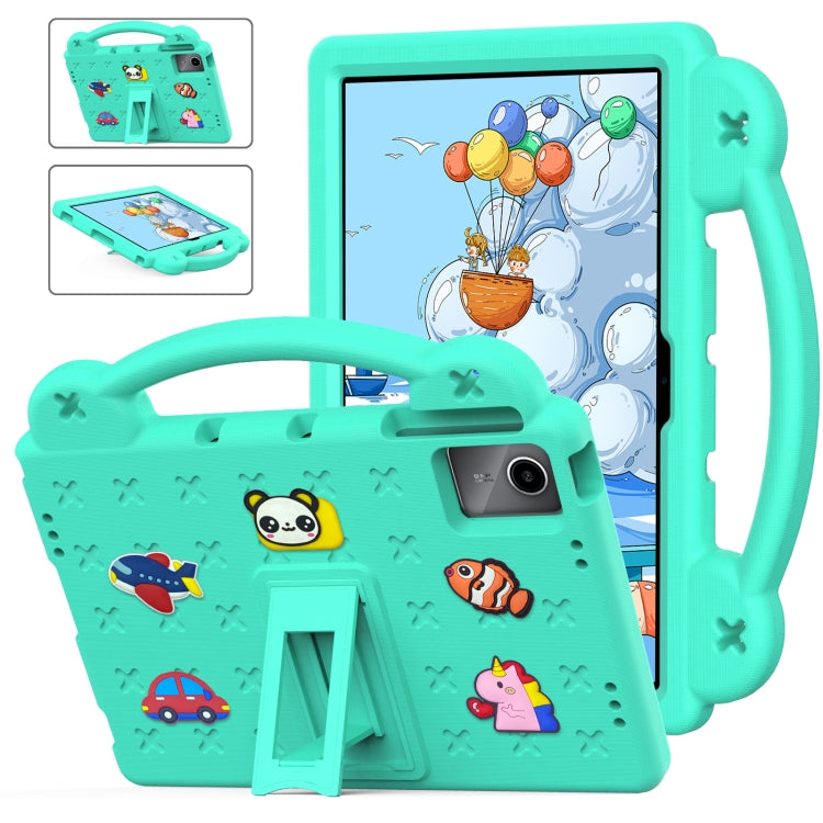 For Lenovo Tab M11 / Xiaoxin Pad 2024 Handle Kickstand Children EVA Shockproof Tablet Case(Mint Green) - Lenovo by PMC Jewellery | Online Shopping South Africa | PMC Jewellery | Buy Now Pay Later Mobicred