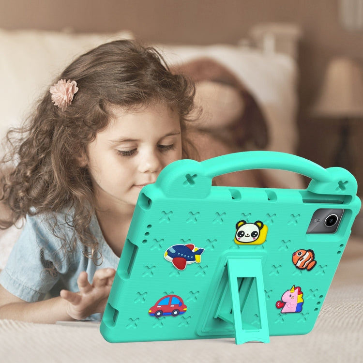 For Lenovo Tab M11 / Xiaoxin Pad 2024 Handle Kickstand Children EVA Shockproof Tablet Case(Mint Green) - Lenovo by PMC Jewellery | Online Shopping South Africa | PMC Jewellery | Buy Now Pay Later Mobicred