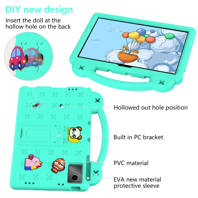 For Lenovo Tab M11 / Xiaoxin Pad 2024 Handle Kickstand Children EVA Shockproof Tablet Case(Mint Green) - Lenovo by PMC Jewellery | Online Shopping South Africa | PMC Jewellery | Buy Now Pay Later Mobicred