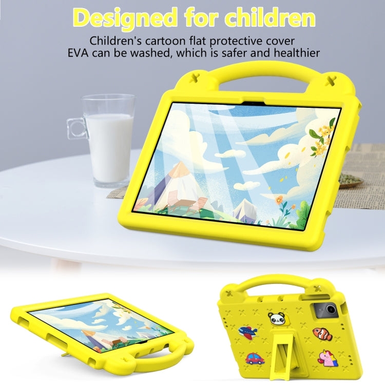 For Lenovo Tab M11 / Xiaoxin Pad 2024 Handle Kickstand Children EVA Shockproof Tablet Case(Yellow) - Lenovo by PMC Jewellery | Online Shopping South Africa | PMC Jewellery | Buy Now Pay Later Mobicred