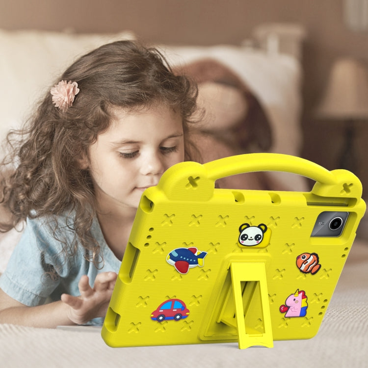 For Lenovo Tab M11 / Xiaoxin Pad 2024 Handle Kickstand Children EVA Shockproof Tablet Case(Yellow) - Lenovo by PMC Jewellery | Online Shopping South Africa | PMC Jewellery | Buy Now Pay Later Mobicred