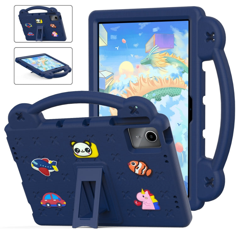 For Lenovo Tab M11 / Xiaoxin Pad 2024 Handle Kickstand Children EVA Shockproof Tablet Case(Navy Blue) - Lenovo by PMC Jewellery | Online Shopping South Africa | PMC Jewellery | Buy Now Pay Later Mobicred