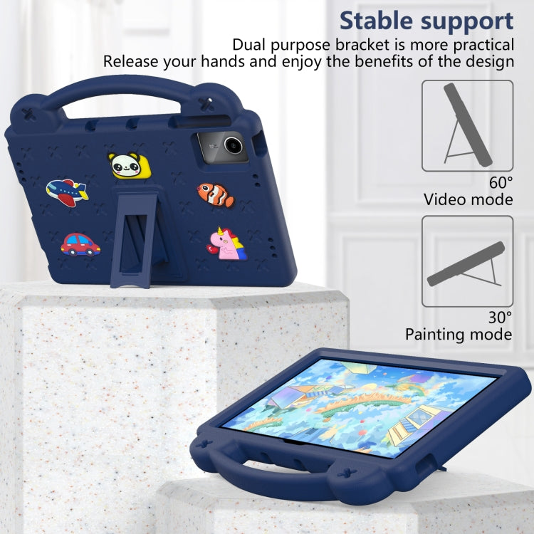 For Lenovo Tab M11 / Xiaoxin Pad 2024 Handle Kickstand Children EVA Shockproof Tablet Case(Navy Blue) - Lenovo by PMC Jewellery | Online Shopping South Africa | PMC Jewellery | Buy Now Pay Later Mobicred