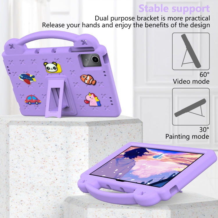 For Lenovo Tab P11 / J606F Handle Kickstand Children EVA Shockproof Tablet Case(Light Purple) - Lenovo by PMC TechLife | Online Shopping South Africa | PMC TechLife | Buy Now Pay Later Mobicred