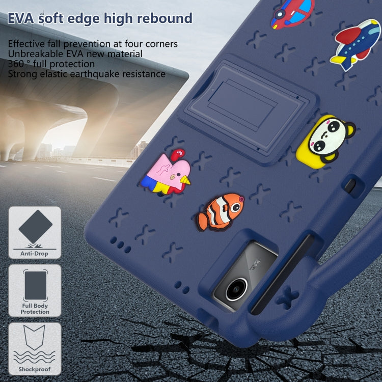 For Lenovo P11 Plus J607F / Xiaoxin Pad 11 Handle Kickstand Children EVA Shockproof Tablet Case(Navy Blue) - Lenovo by PMC TechLife | Online Shopping South Africa | PMC TechLife | Buy Now Pay Later Mobicred