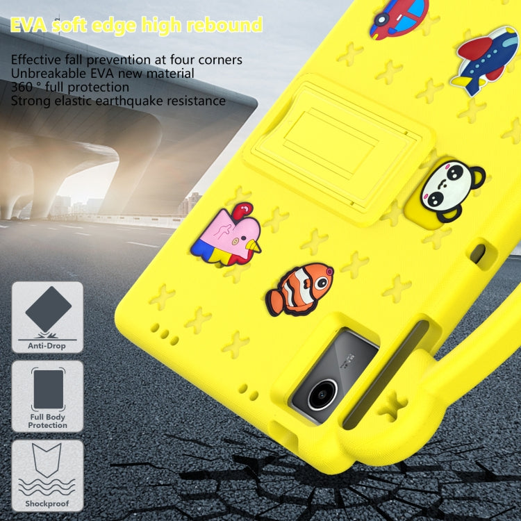 For DOOGEE T30 Pro 11 2023 Handle Kickstand Children EVA Shockproof Tablet Case(Yellow) - Others by PMC Jewellery | Online Shopping South Africa | PMC Jewellery | Buy Now Pay Later Mobicred