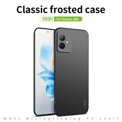 For Honor 100 MOFI Fandun Series Frosted PC Ultra-thin All-inclusive Phone Case(Gray) - Honor Cases by MOFI | Online Shopping South Africa | PMC Jewellery