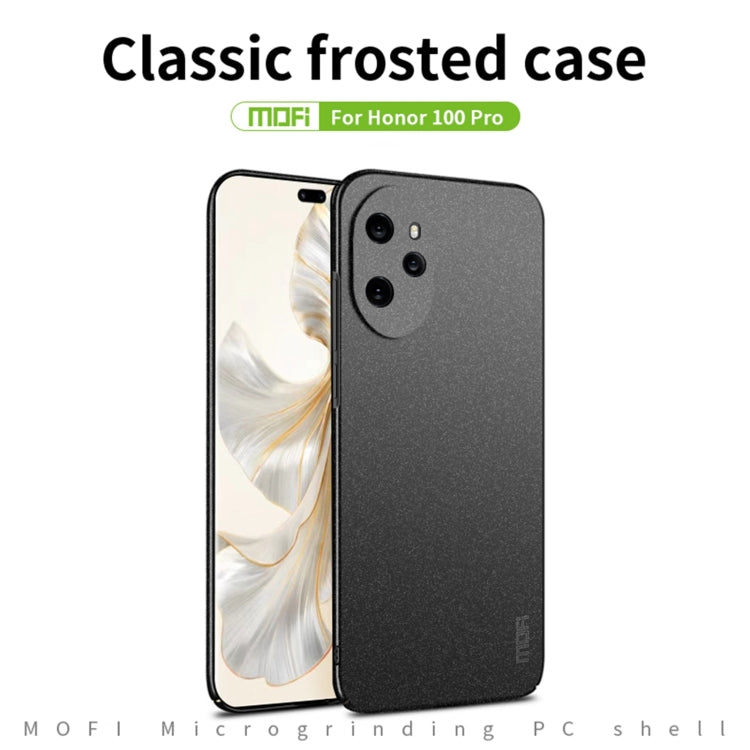 For Honor 100 Pro MOFI Fandun Series Frosted PC Ultra-thin All-inclusive Phone Case(Black) - Honor Cases by MOFI | Online Shopping South Africa | PMC Jewellery