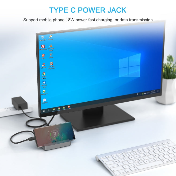 WAVLINK WL-UHP3D01 Portable Type-C Cell Phone Docking Station Multi-Port USB HUB Adapter(EU Plug) - free shipping - PMC Jewellery - Order now!