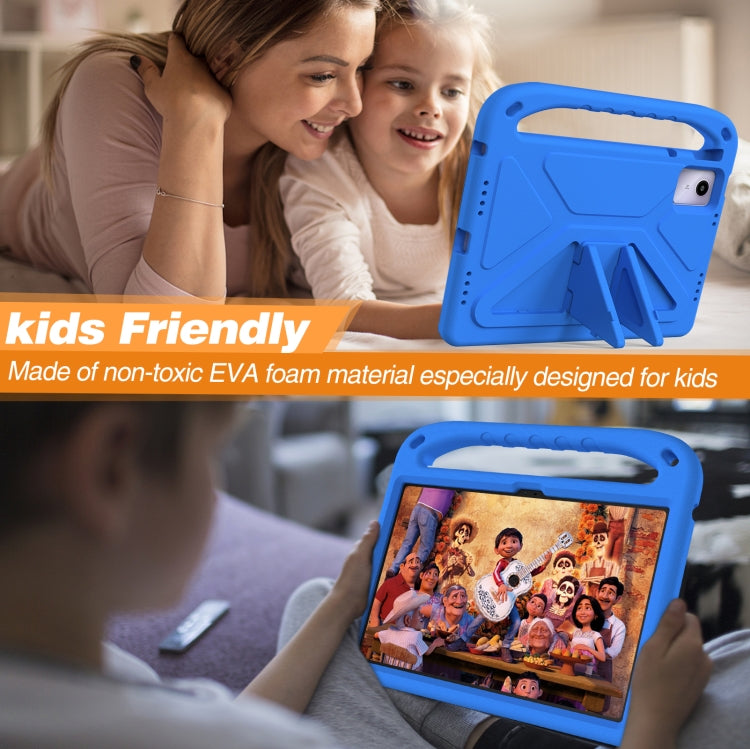 For Amazon Fire Max 11 2023 Handle EVA Shockproof Tablet Case with Holder(Blue) - Amazon by PMC TechLife | Online Shopping South Africa | PMC TechLife | Buy Now Pay Later Mobicred