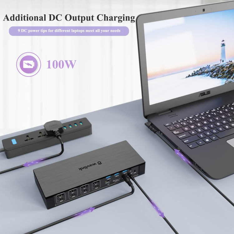 WAVLINK UG69PD10 1 to 4 Screens 4K/5K AV Transfer USB-C to HD Type-C Docking Station Hub, Plug:EU Plug - free shipping - PMc TechLife - Order now!