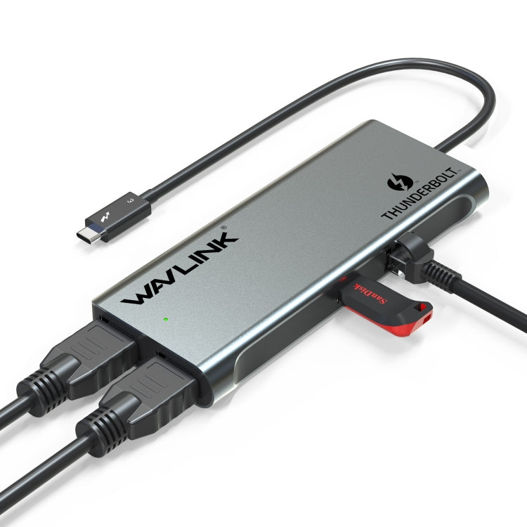 WAVLINK WL-UTD05 Multi-Function 4-in-1 Extender Type-C to DP Thunderbolt 3 Connector 4K Transfer - USB HUB by WAVLINK | Online Shopping South Africa | PMC Jewellery | Buy Now Pay Later Mobicred