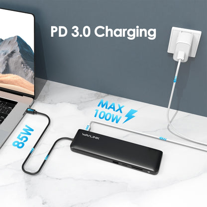 WAVLINK WL-UMD04 Portable USB-C to HD / DVI / VGA Slim Converter Type-C Hub Adapter - USB HUB by WAVLINK | Online Shopping South Africa | PMC Jewellery | Buy Now Pay Later Mobicred