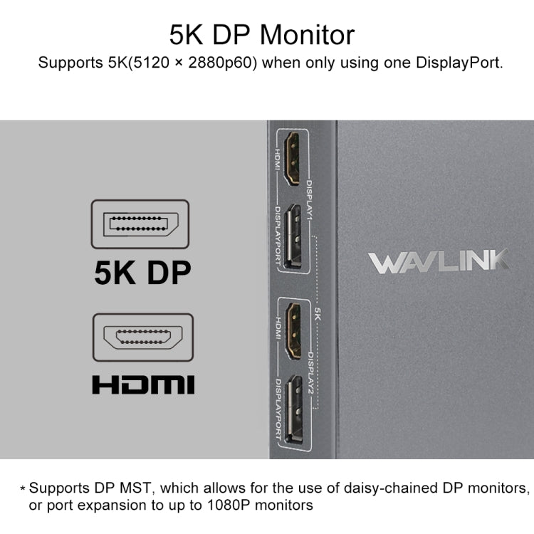 WAVLINK WL-UG69DK7 Laptops Type-C Universal Desktop Docking Station Aluminum Alloy HUB Adapter(AU Plug) - free shipping - PMC TechLife - Order now!