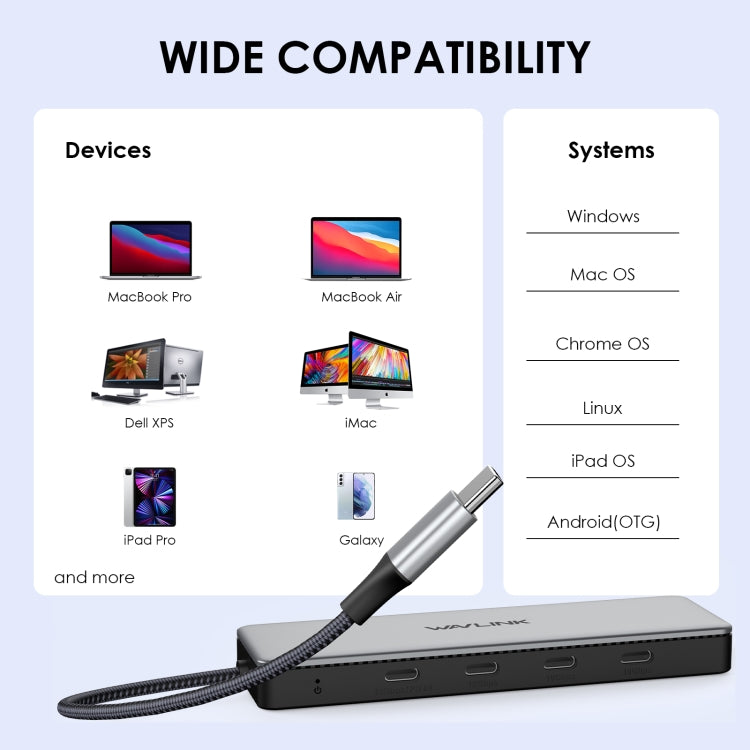 WAVLINK WL-UHP3411 10G Data Transfer Hub 4-in-1 Type-C to 4 USB-C 3.2 Gen2 Ports Adapter - free shipping - PMC Jewellery - Order now!