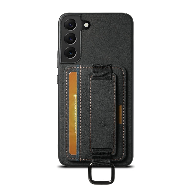 For Samsung Galaxy S24+ 5G Suteni H13 Litchi Leather Wrist Strap Wallet Back Phone Case(Black) - free shipping - PMC Jewellery - Order now!