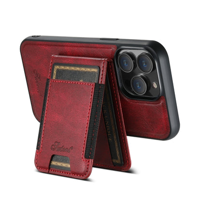 For iPhone 14 Plus Suteni H17 Oil Eax Leather MagSafe Detachable Wallet Phone Case(Red) - iPhone 14 Plus Cases by Suteni | Online Shopping South Africa | PMC Jewellery | Buy Now Pay Later Mobicred