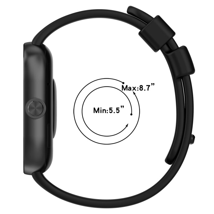 For Redmi Watch 4 Solid Color Silicone Sports Watch Band(Black) - Watch Bands by PMC TechLife | Online Shopping South Africa | PMC TechLife