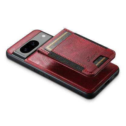 For Google Pixel 7a Suteni H17 Oil Eax Leather Detachable Wallet Phone Case(Red) - Google Cases by Suteni | Online Shopping South Africa | PMC Jewellery | Buy Now Pay Later Mobicred