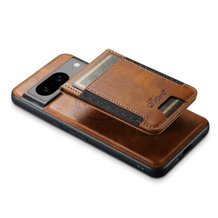 For Google Pixel 7 Suteni H17 Oil Eax Leather Detachable Wallet Phone Case(Brown) - Google Cases by Suteni | Online Shopping South Africa | PMC Jewellery | Buy Now Pay Later Mobicred