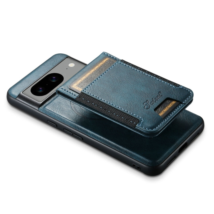 For Google Pixel 6 Suteni H17 Oil Eax Leather Detachable Wallet Phone Case(Blue) - free shipping - PMC Jewellery - Order now!