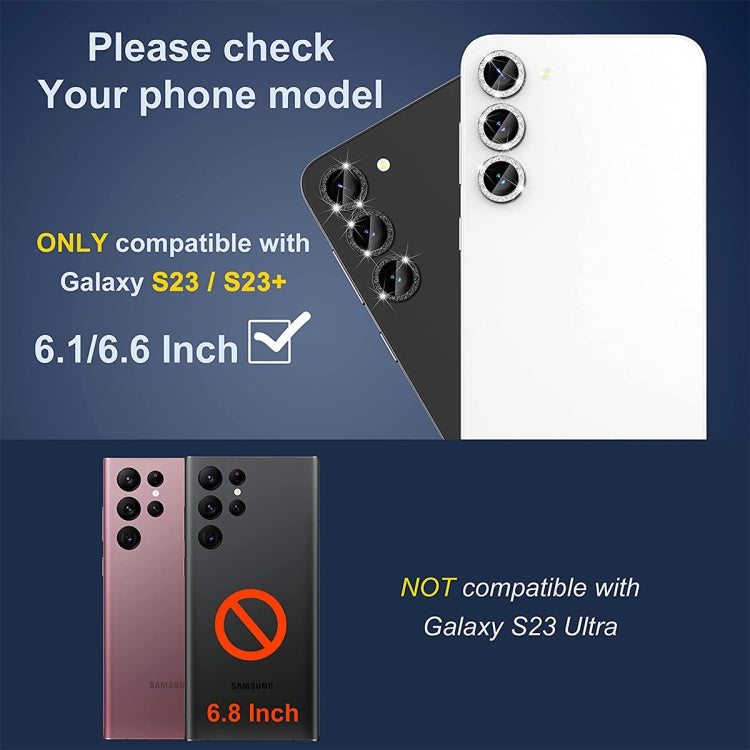 For Samsung Galaxy S24 5G ENKAY Hat-Prince 9H Rear Camera Lens Glitter Aluminium Alloy Tempered Glass Film(Colorful) - free shipping - PMC Jewellery - Order now!