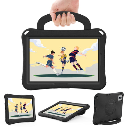 For Samsung Galaxy Tab S9 FE 11 X510 2023 Handle Football Shaped EVA Shockproof Tablet Case(Black) - Galaxy Tab S9 FE by PMC Jewellery | Online Shopping South Africa | PMC Jewellery | Buy Now Pay Later Mobicred