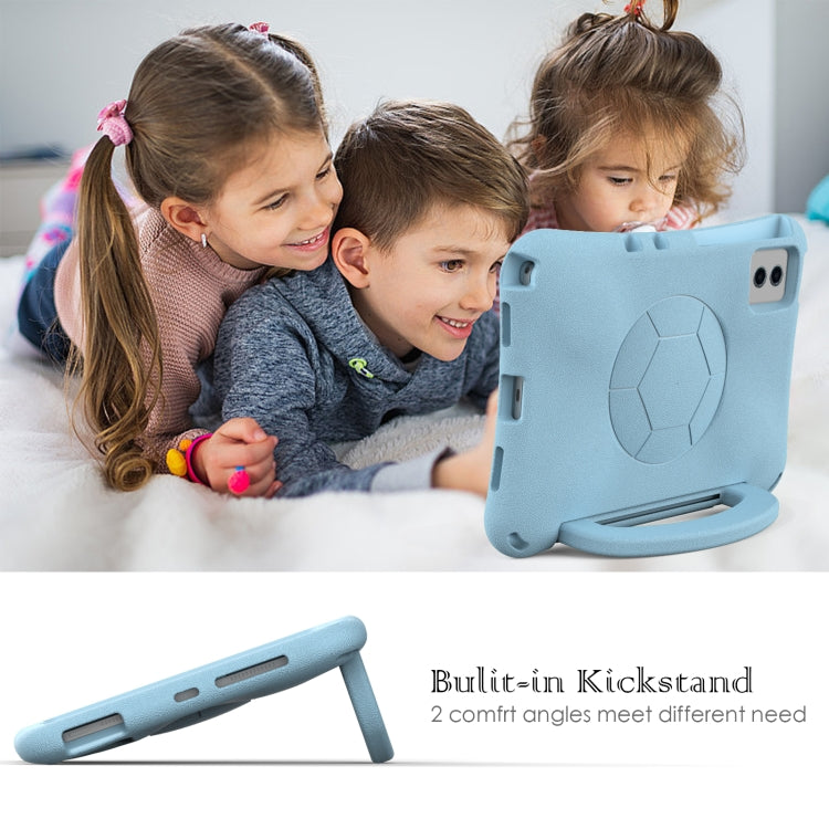 For Samsung Galaxy Tab S9 FE 11 X510 2023 Handle Football Shaped EVA Shockproof Tablet Case(Light Blue) - free shipping - PMC Jewellery - Order now!