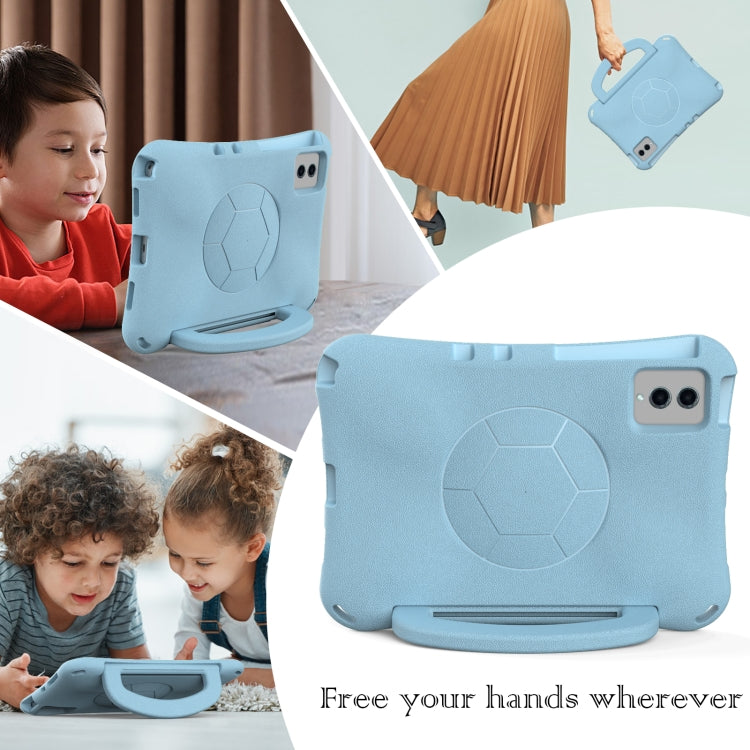 For Samsung Galaxy Tab S9 FE 11 X510 2023 Handle Football Shaped EVA Shockproof Tablet Case(Light Blue) - free shipping - PMC Jewellery - Order now!