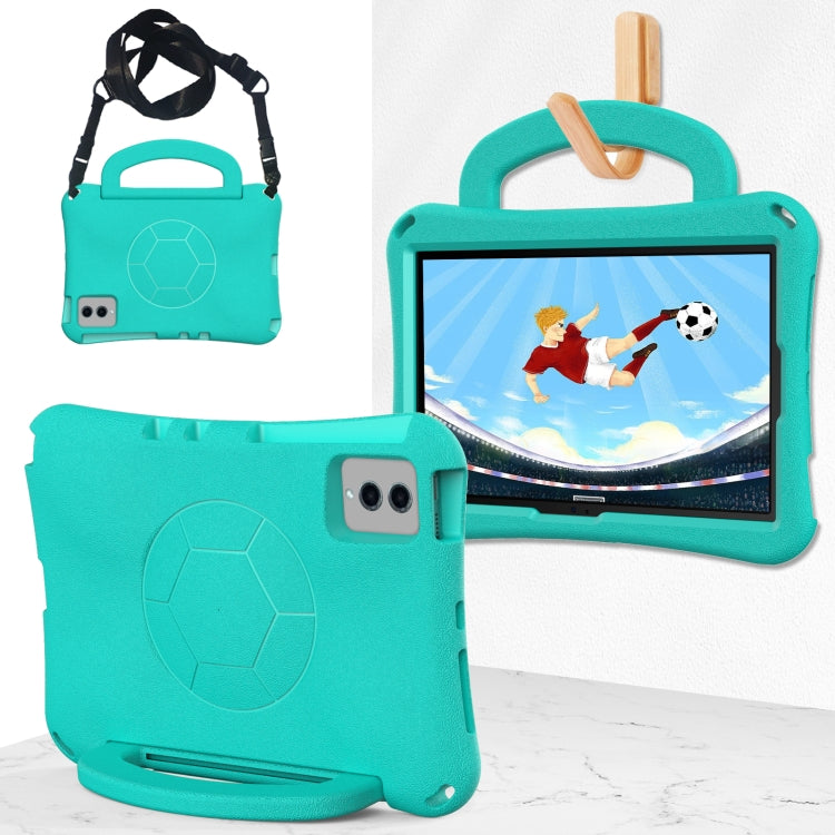For Samsung Galaxy Tab S9 FE 11 X510 2023 Handle Football Shaped EVA Shockproof Tablet Case(Mint  Green) - Galaxy Tab S9 FE by PMC Jewellery | Online Shopping South Africa | PMC Jewellery | Buy Now Pay Later Mobicred