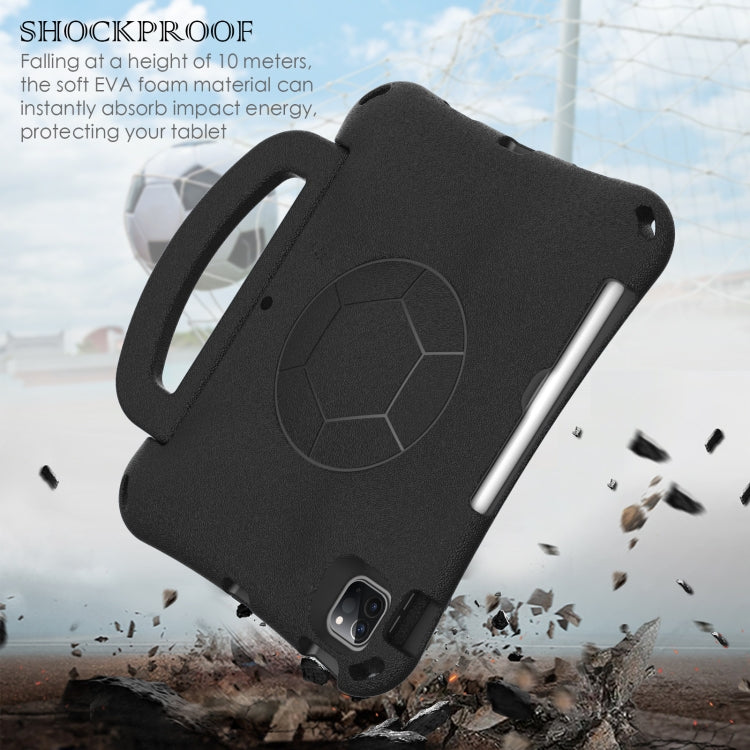 For iPad Air 11 2024 Handle Football Shaped EVA Shockproof Tablet Case(Black) - iPad Air 11 2024 Cases by PMC Jewellery | Online Shopping South Africa | PMC Jewellery | Buy Now Pay Later Mobicred