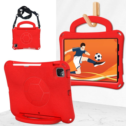 For iPad Air 11 2024 Handle Football Shaped EVA Shockproof Tablet Case(Red) - iPad Air 11 2024 Cases by PMC Jewellery | Online Shopping South Africa | PMC Jewellery | Buy Now Pay Later Mobicred