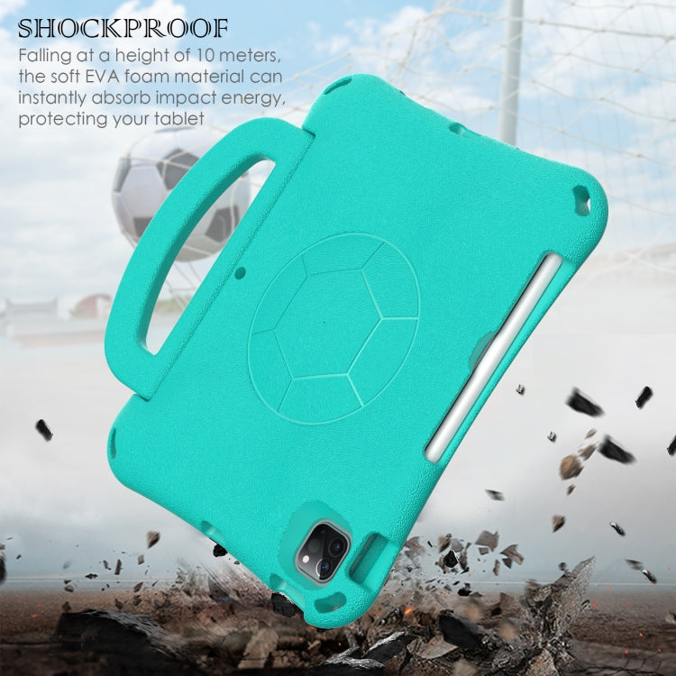 For iPad Air 11 2024 Handle Football Shaped EVA Shockproof Tablet Case(Mint  Green) - iPad Air 11 2024 Cases by PMC Jewellery | Online Shopping South Africa | PMC Jewellery | Buy Now Pay Later Mobicred