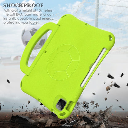For iPad Pro 11 2024 Handle Football Shaped EVA Shockproof Tablet Case(Grass Green) - iPad Pro 11 2024 Cases by PMC Jewellery | Online Shopping South Africa | PMC Jewellery | Buy Now Pay Later Mobicred