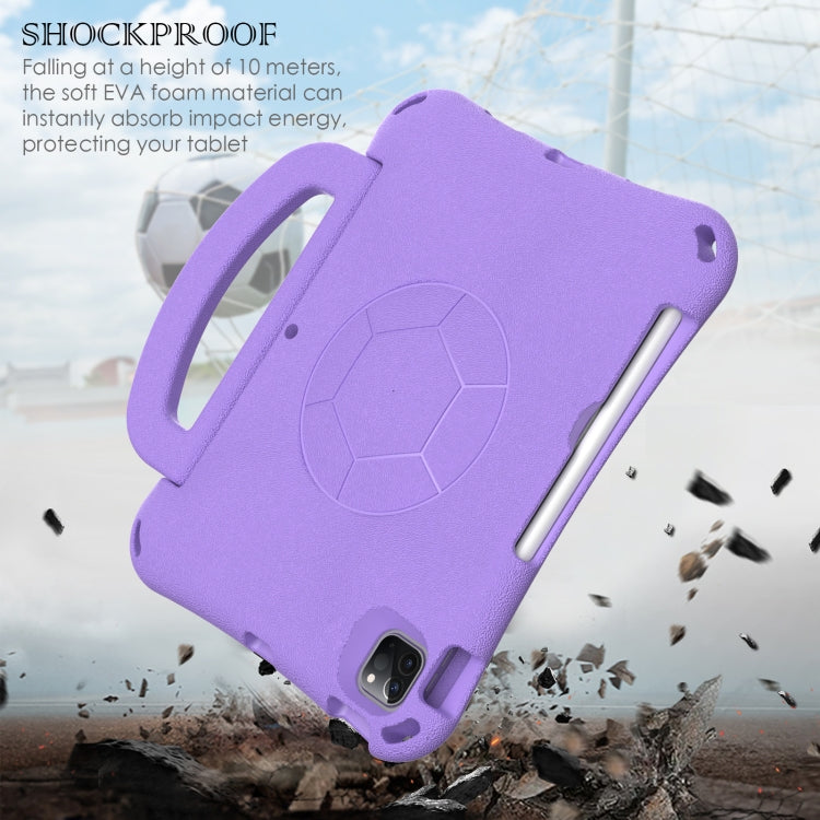 For iPad Pro 11 2024 Handle Football Shaped EVA Shockproof Tablet Case(Light Purple) - iPad Pro 11 2024 Cases by PMC TechLife | Online Shopping South Africa | PMC TechLife | Buy Now Pay Later Mobicred