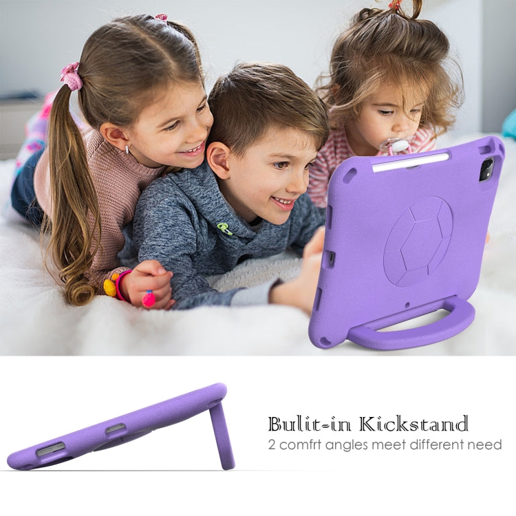 For iPad Pro 11 2024 Handle Football Shaped EVA Shockproof Tablet Case(Light Purple) - iPad Pro 11 2024 Cases by PMC TechLife | Online Shopping South Africa | PMC TechLife | Buy Now Pay Later Mobicred