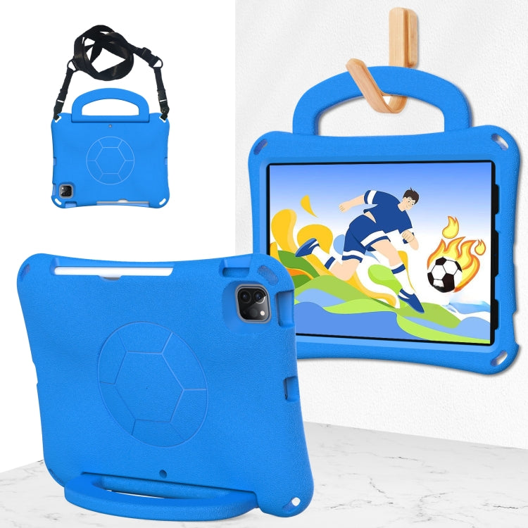 For iPad Pro 11 2024 Handle Football Shaped EVA Shockproof Tablet Case(Blue) - iPad Pro 11 2024 Cases by PMC Jewellery | Online Shopping South Africa | PMC Jewellery | Buy Now Pay Later Mobicred