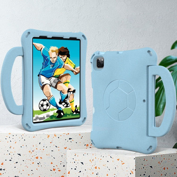 For iPad Pro 11 2024 Handle Football Shaped EVA Shockproof Tablet Case(Light Blue) - iPad Pro 11 2024 Cases by PMC TechLife | Online Shopping South Africa | PMC TechLife | Buy Now Pay Later Mobicred