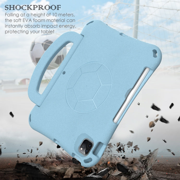 For iPad Pro 11 2024 Handle Football Shaped EVA Shockproof Tablet Case(Light Blue) - iPad Pro 11 2024 Cases by PMC Jewellery | Online Shopping South Africa | PMC Jewellery | Buy Now Pay Later Mobicred