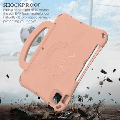 For iPad Pro 11 2024 Handle Football Shaped EVA Shockproof Tablet Case(Light Pink) - iPad Pro 11 2024 Cases by PMC Jewellery | Online Shopping South Africa | PMC Jewellery | Buy Now Pay Later Mobicred