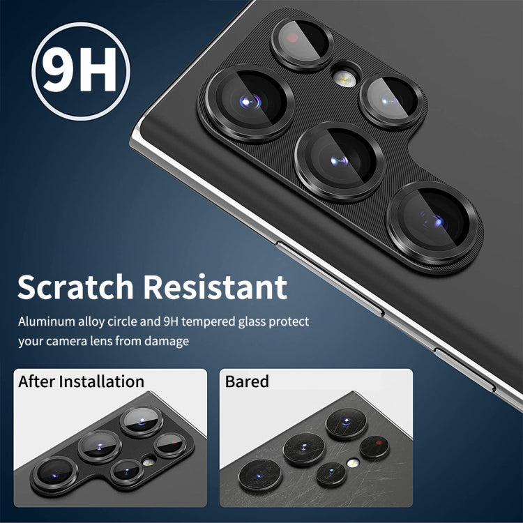 For Samsung Galaxy S24 Ultra 5G ENKAY Hat-Prince 9H Rear Camera Lens Aluminium Alloy Tempered Glass Film(Silver) - free shipping - PMC Jewellery - Order now!