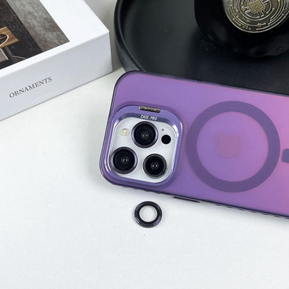 For iPhone 13 Pro Max MagSafe Lens Holder PC Hybrid TPU Phone Case(Purple) - iPhone 13 Pro Max Cases by PMC Jewellery | Online Shopping South Africa | PMC Jewellery