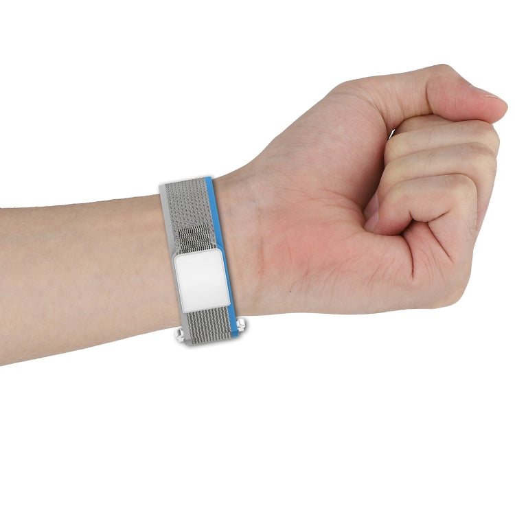 For Apple Watch Ultra 2 49mm Double Hook and Loop Faster Nylon Watch Band(Black+Grey) - Watch Bands by PMC TechLife | Online Shopping South Africa | PMC TechLife
