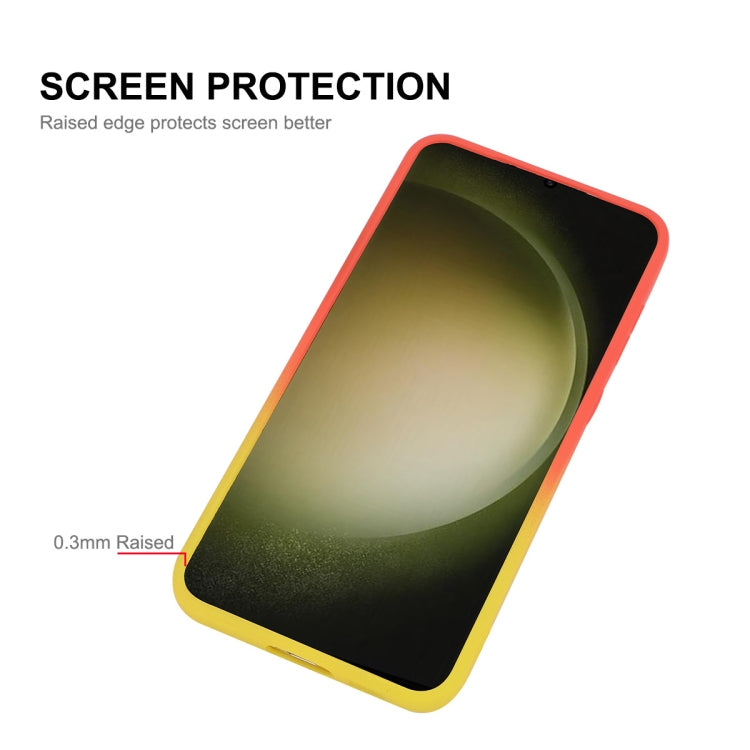 For Samsung Galaxy S23 5G ENKAY Hat-Prince MagSafe Rainbow Gradient Silicone Phone Case with Lens Film(Pink Blue) - free shipping - PMC TechLife - Order now!