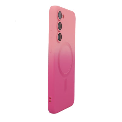 For Samsung Galaxy S24 5G ENKAY Hat-Prince MagSafe Rainbow Gradient Silicone Phone Case with Lens Film(Pink Rose) - Galaxy S24 5G Cases by ENKAY | Online Shopping South Africa | PMC Jewellery