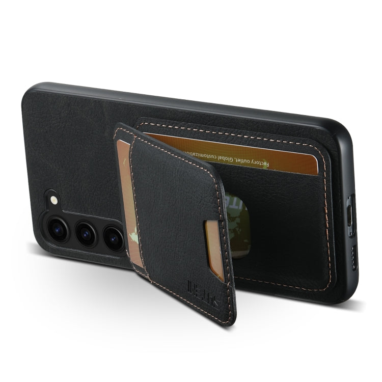 For Samsung Galaxy S24+ 5G Suteni H02 Litchi Leather Card Wallet Stand Back Phone Case(Black) - Galaxy S24+ 5G Cases by Suteni | Online Shopping South Africa | PMC Jewellery | Buy Now Pay Later Mobicred