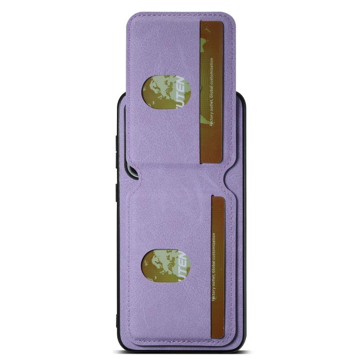 For Samsung Galaxy S24+ 5G Suteni H02 Litchi Leather Card Wallet Stand Back Phone Case(Purple) - free shipping - PMC Jewellery - Order now!